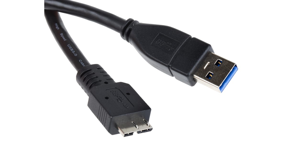 Product image for USB3 SUPERSPEED CABLE, A TO MICROB, 1M