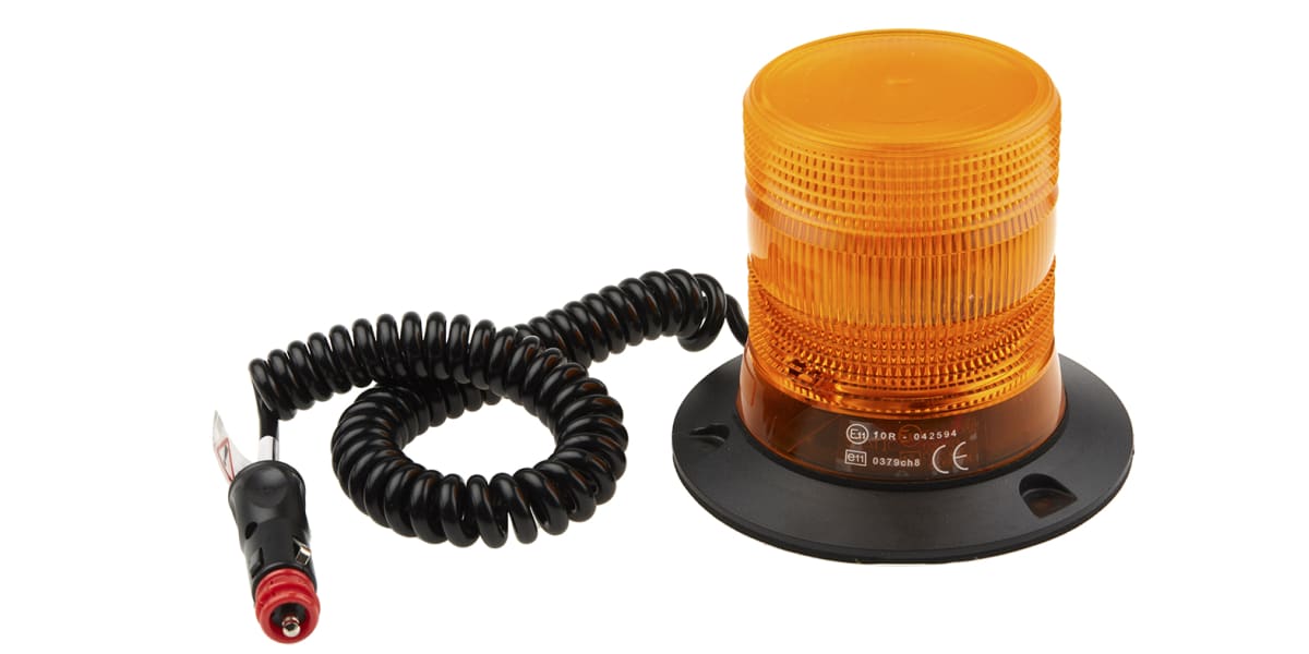 Product image for LED Beacon, Amber, Magnetic, 10-30Vdc