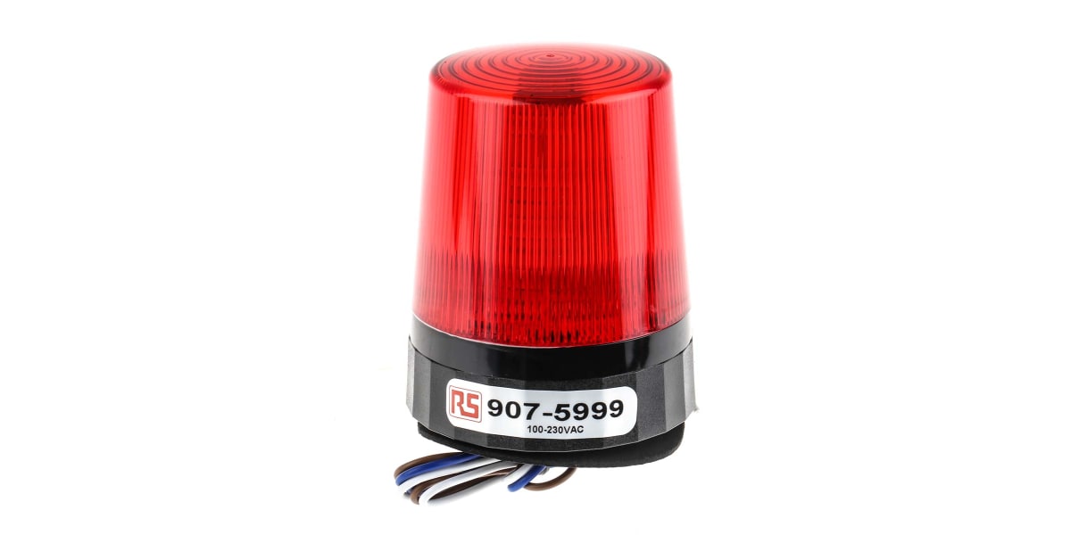 Product image for LED Beacon, Red, Tall Prof, 110-230Vac