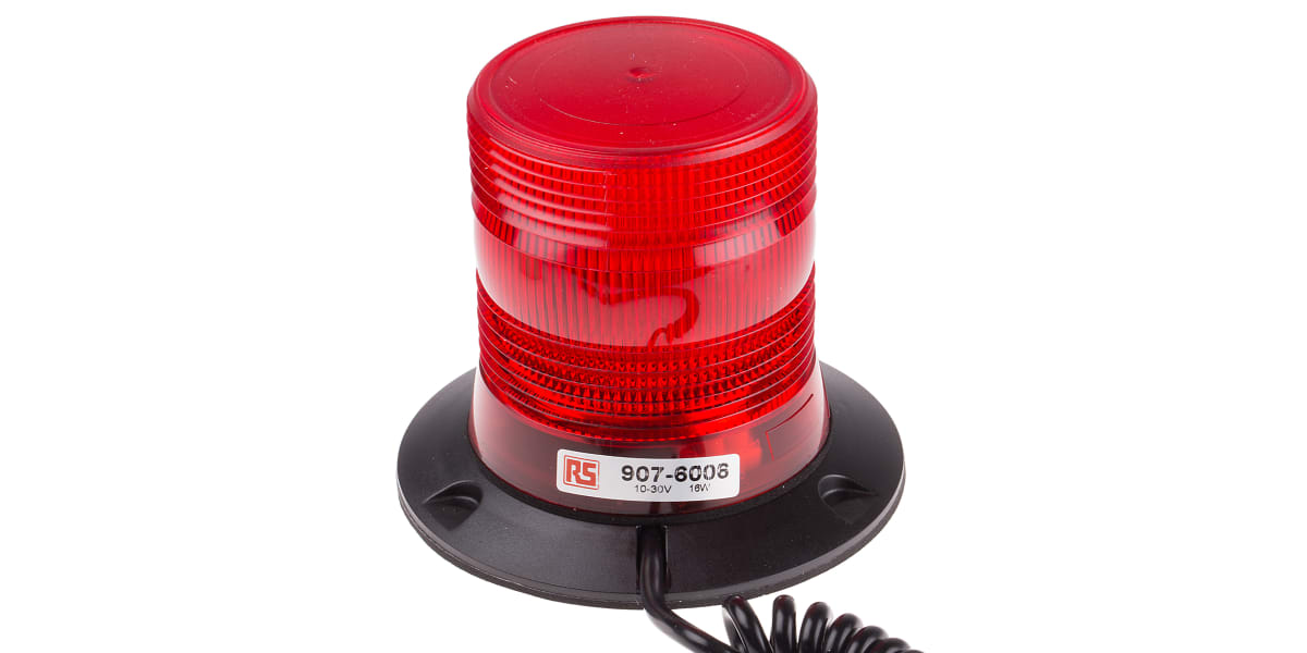 Product image for LED Beacon, Red, Magnetic, 10-30Vdc