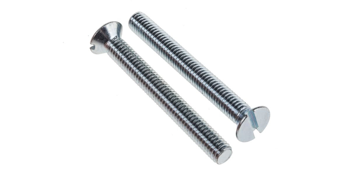 Product image for ZnPt stl slot csk head screw,M6x50mm