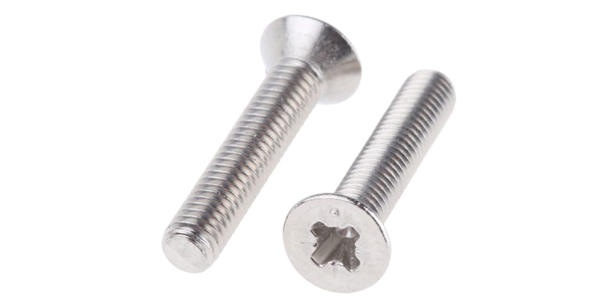 Product image for ZnPt stl cross csk head screw,M2.5x6mm