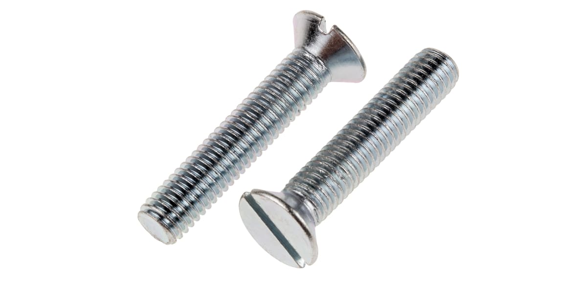 Product image for ZnPt stl slot csk head screw,M8x40mm