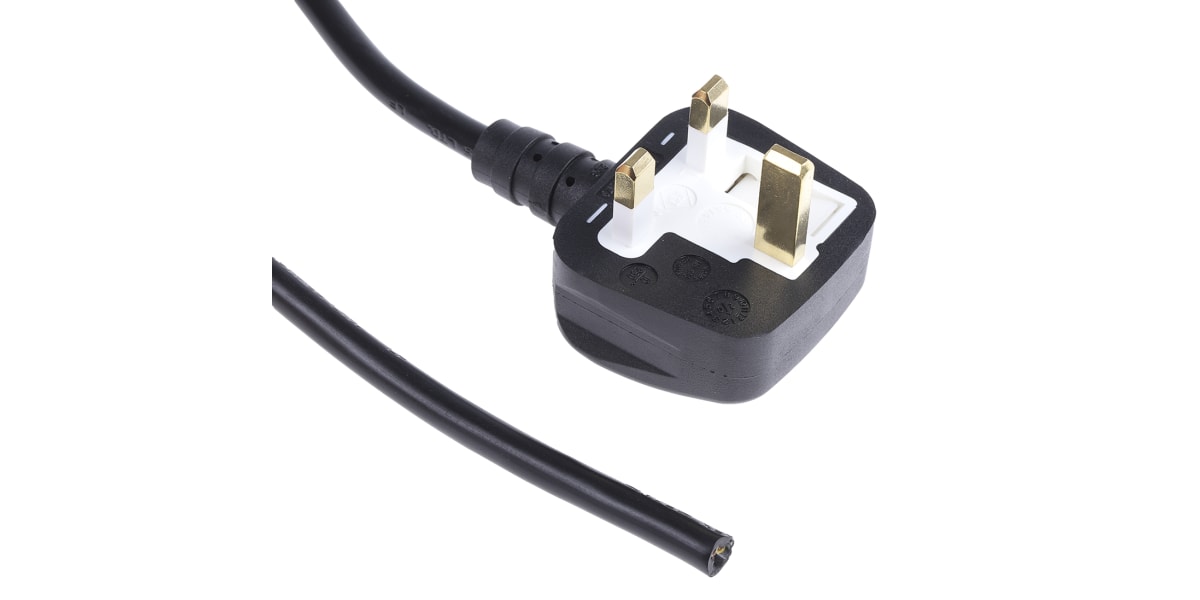 Product image for Power Cord UK BS1363 one end 3m