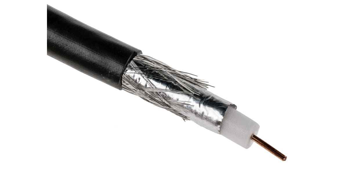 Product image for RG6 - Black - SATELLITE CABLE 100M