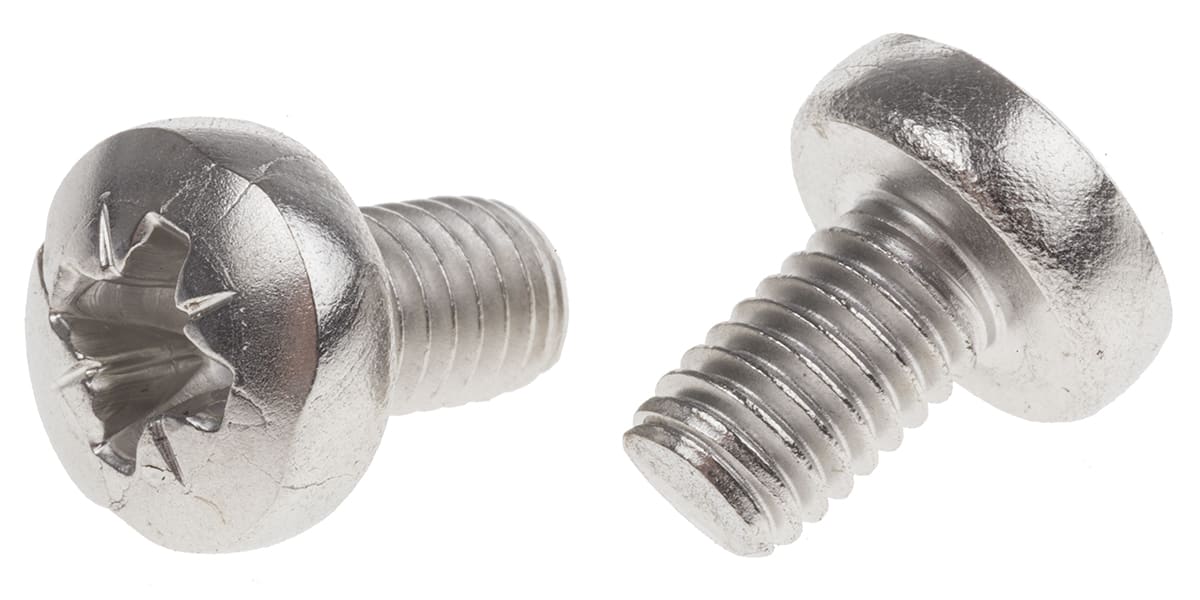 Product image for A2 s/steel cross pan head screw,M6x10mm