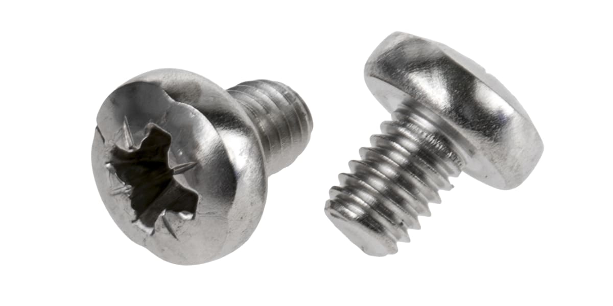 Product image for A2 s/steel cross pan head screw,M6x8mm