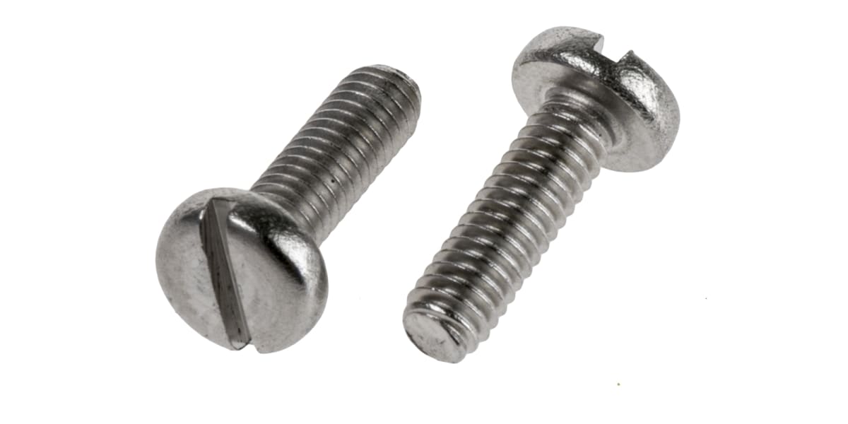 Product image for A2 S/STEEL SLOT PAN HEAD SCREW,M2.5X8MM