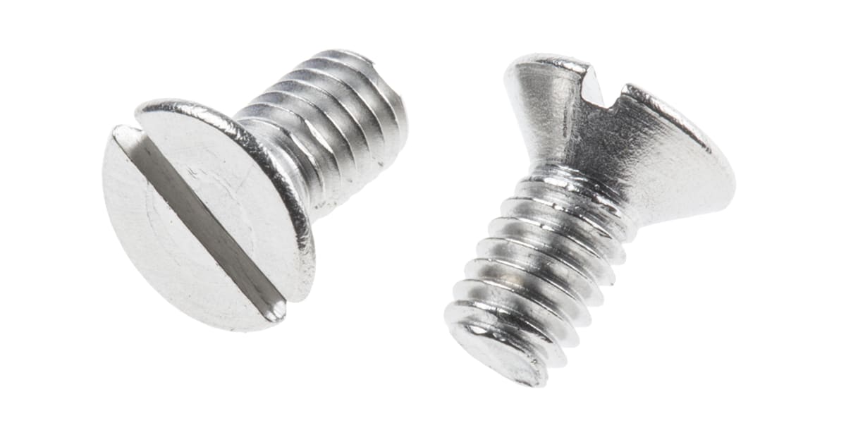 Product image for A2 s/steel slotted csk head screw,M4x8mm