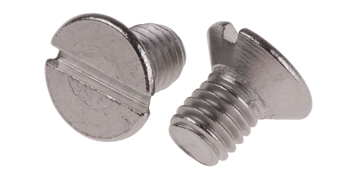 Product image for A2 s/steel slotted csk head screw,M5x8mm