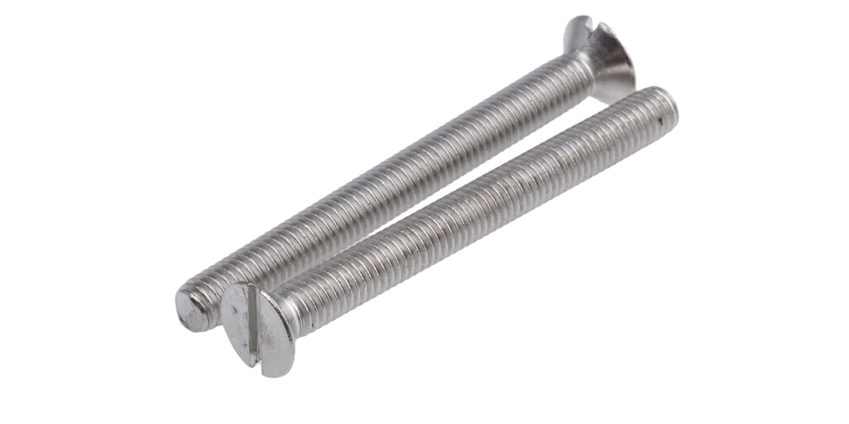 Product image for A2 s/steel slotted csk head screw,M5x50