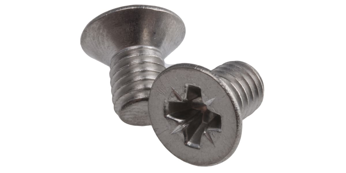 Product image for A2 s/steel cross csk head screw,M5x8mm