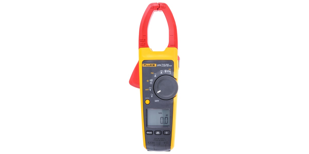 Product image for Fluke 375 AC/DC Clamp Meter, 600A dc, Max Current 600A ac CAT III 1000 V, CAT IV 600 V