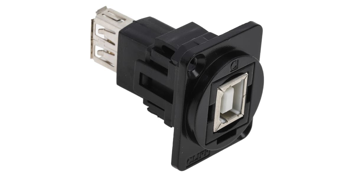 Product image for FT BLK METAL USB 2.0 B-A CSK XLR