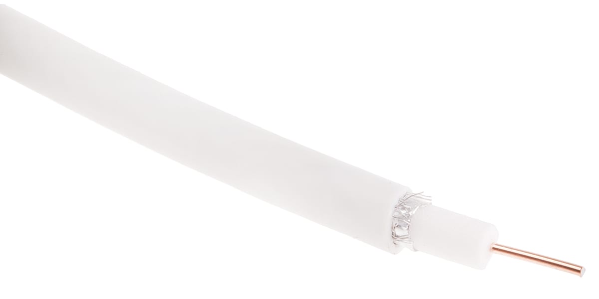 Product image for RG6 -White- SATELLITE CABLE 100M