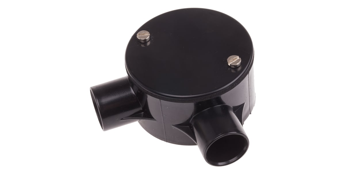 Product image for Black PVC angle box for conduit,20mm