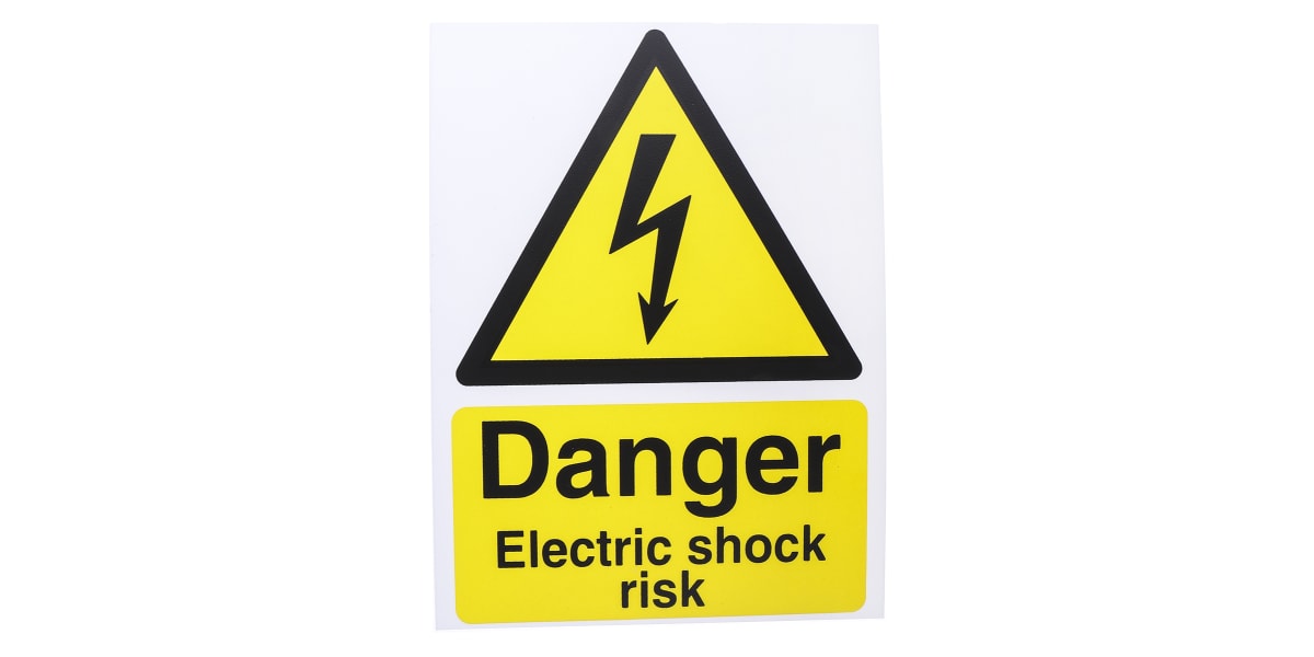 Product image for 200x150mm Plastic Electric Shock Sign