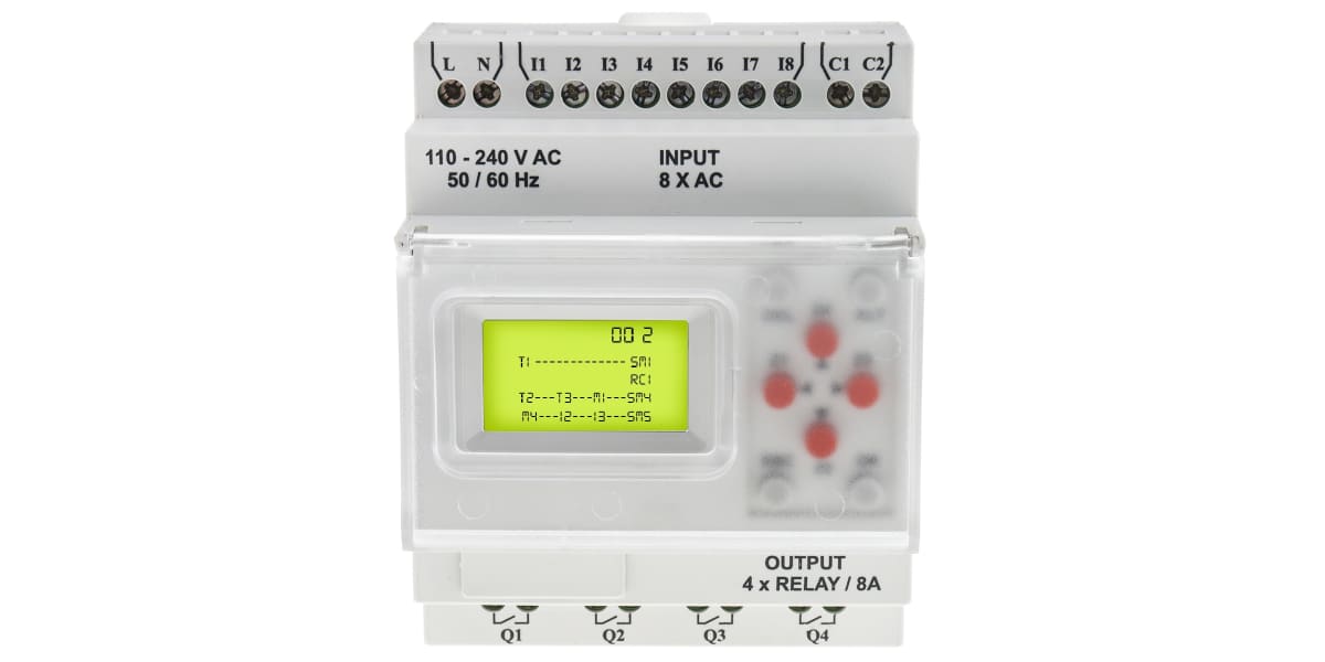 Product image for Logic Module w. Display 8I/4O 110-240V