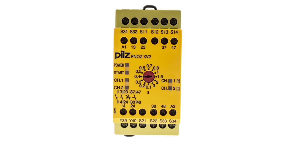 Product image for PNOZ XV2 3 SAFETY RELAY, 24 VDC