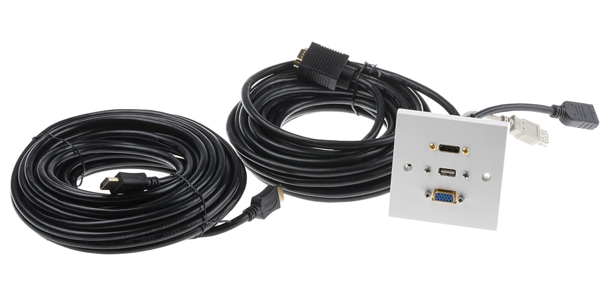 Product image for Single faceplate HDMI/SVGA/USB stub 10m