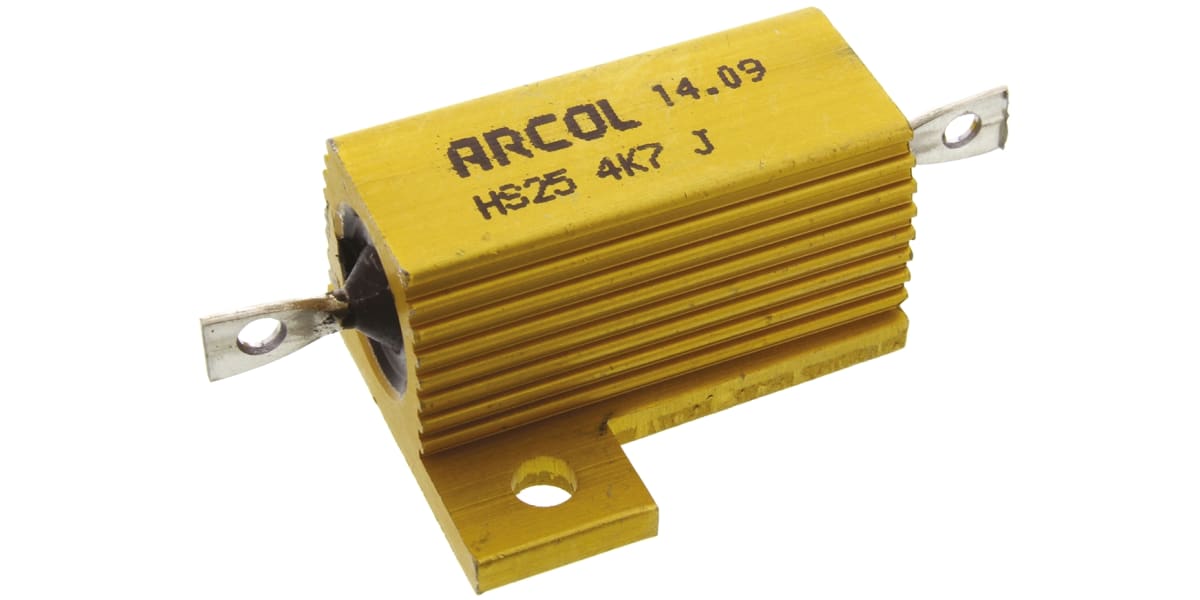 Product image for HS25 AL HOUSE WIREWOUND RESISTOR,4K7 25W