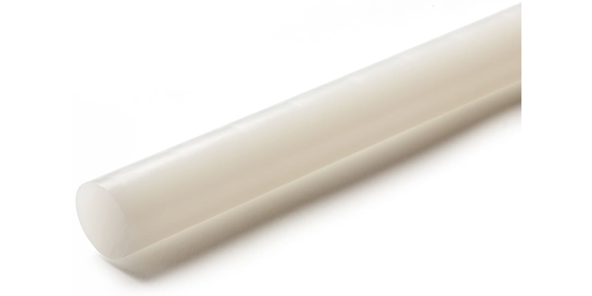 Product image for White polyethylene rod,1m L 50mm dia