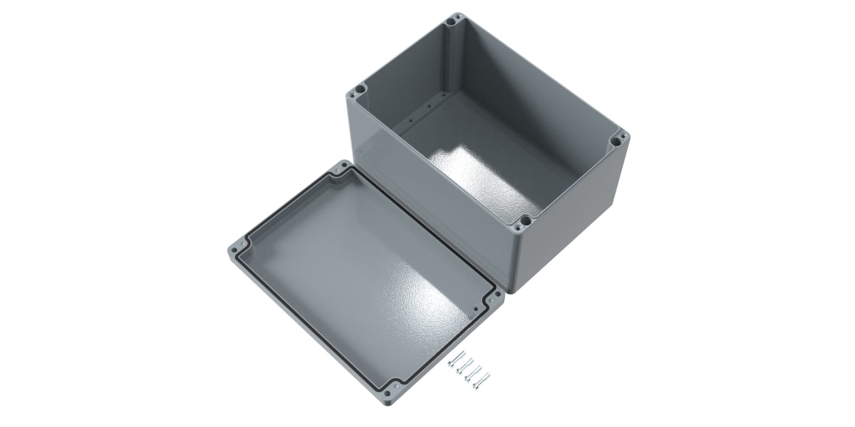 Product image for Rose Aluminium Standard, Grey Die Cast Aluminium Enclosure, IP66, 330 x 230 x 180mm Lloyds Register, Maritime Register,