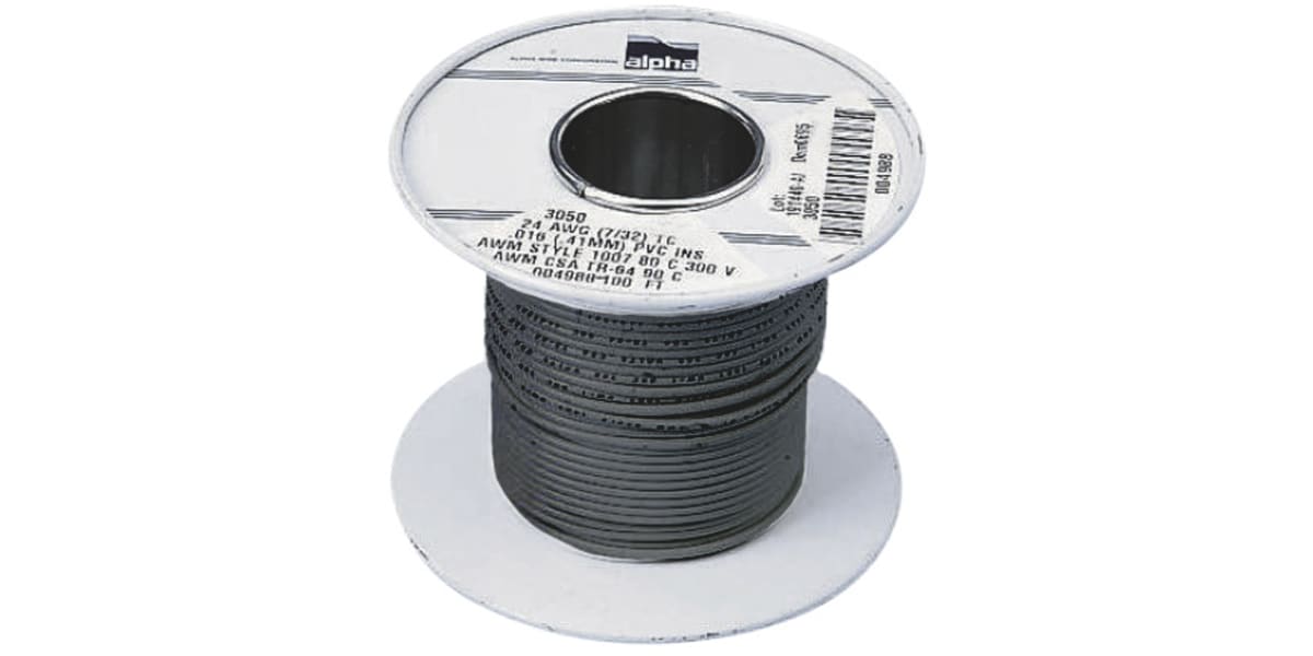 Product image for Wire 18 AWG PVC 300V UL1007 Grey 30m