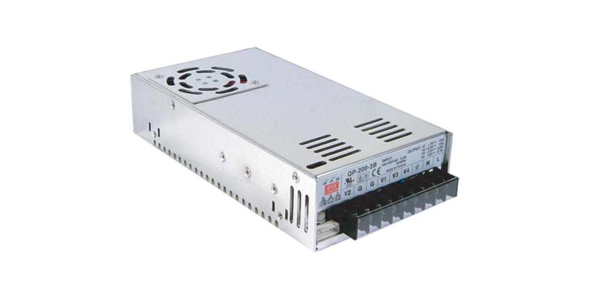 Product image for POWER SUPPLY,QP-200D,5/12/24/-12V,203W