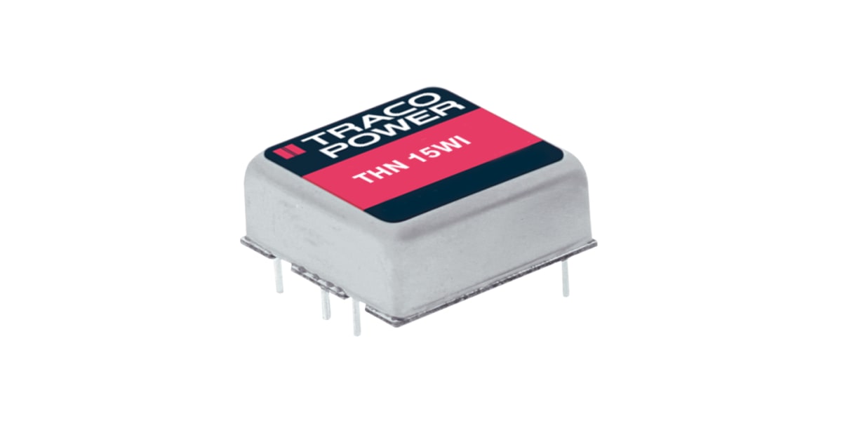 Product image for TRACOPOWER THN 15WI 15W Isolated DC-DC Converter Through Hole, Voltage in 9 → 36 V dc, Voltage out 12V dc