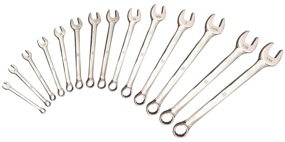 Product image for 14 Piece SAE Combination Spanner Set