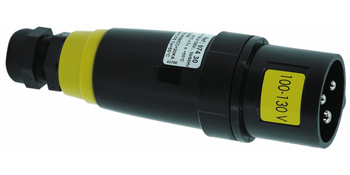 Product image for 2P+E HAZARDOUS AREA FREE PLUG,16A 110V