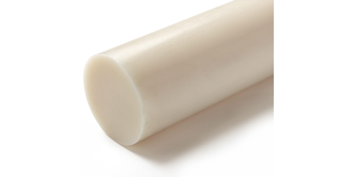 Product image for Cast nylon 6 plastic rod stock,500x125mm