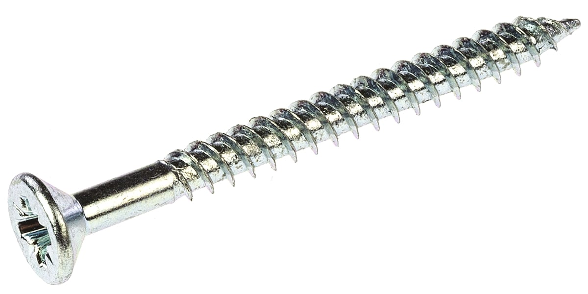 Product image for 2 thread csk head woodscrew,No.6x1 1/2in