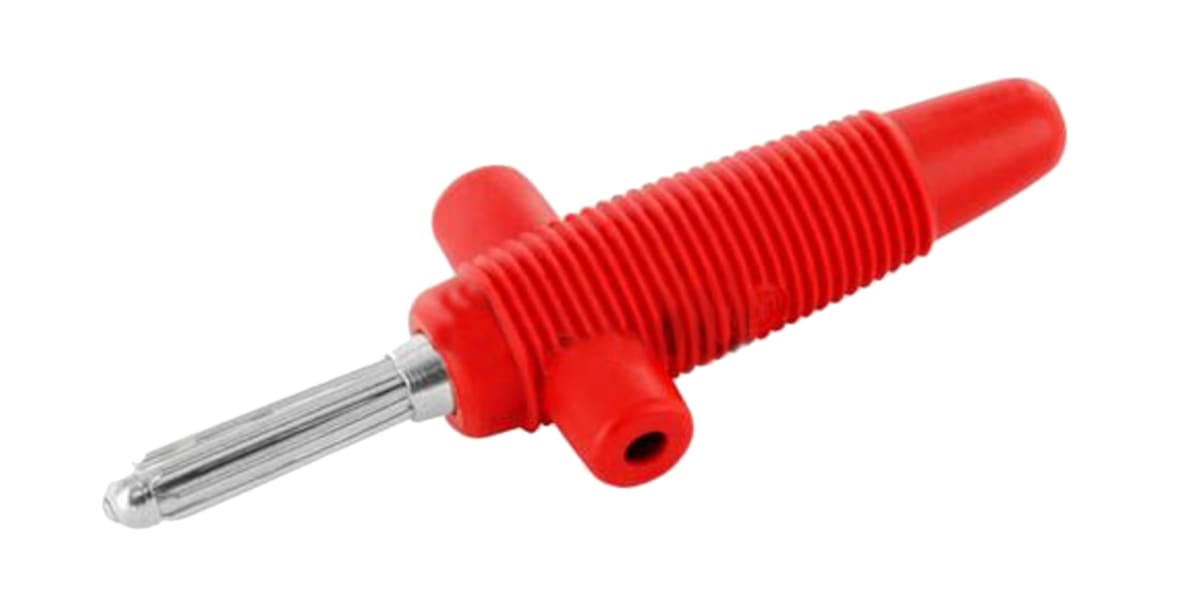 Product image for Red touchproof bunch pin plug,4mm