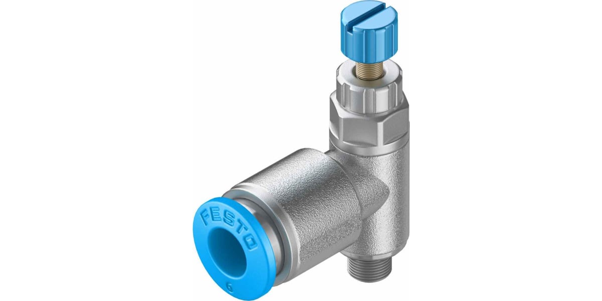 Product image for Festo GRLA Series Tube Exhaust Valve, 6mm Tube Inlet Port x M5 Male Outlet Port x ISO8573-1:2010 Tube Outlet Port