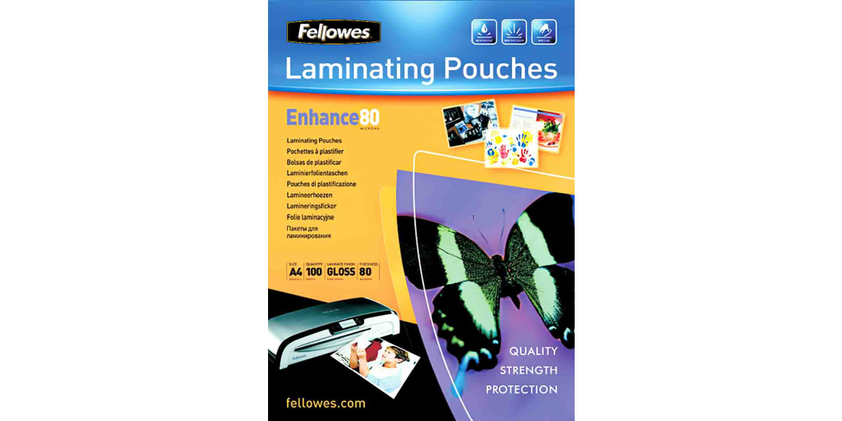 Product image for LAMINITING POUCHES, 80 MICRONS, 100 PACK