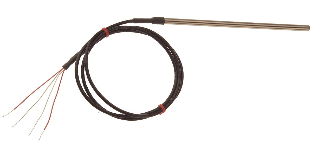 Product image for PRTD Pt100, 4mm x 25mm 2 mtr cable