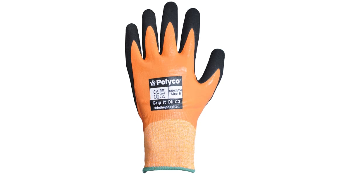 Product image for POLYCO GRIP IT OIL C3 SZ 8 GLOVES