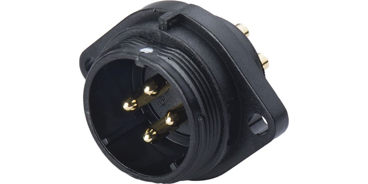 Product image for 2W 2 HOLE FLANGE MOUNT PLUG 30A IP68