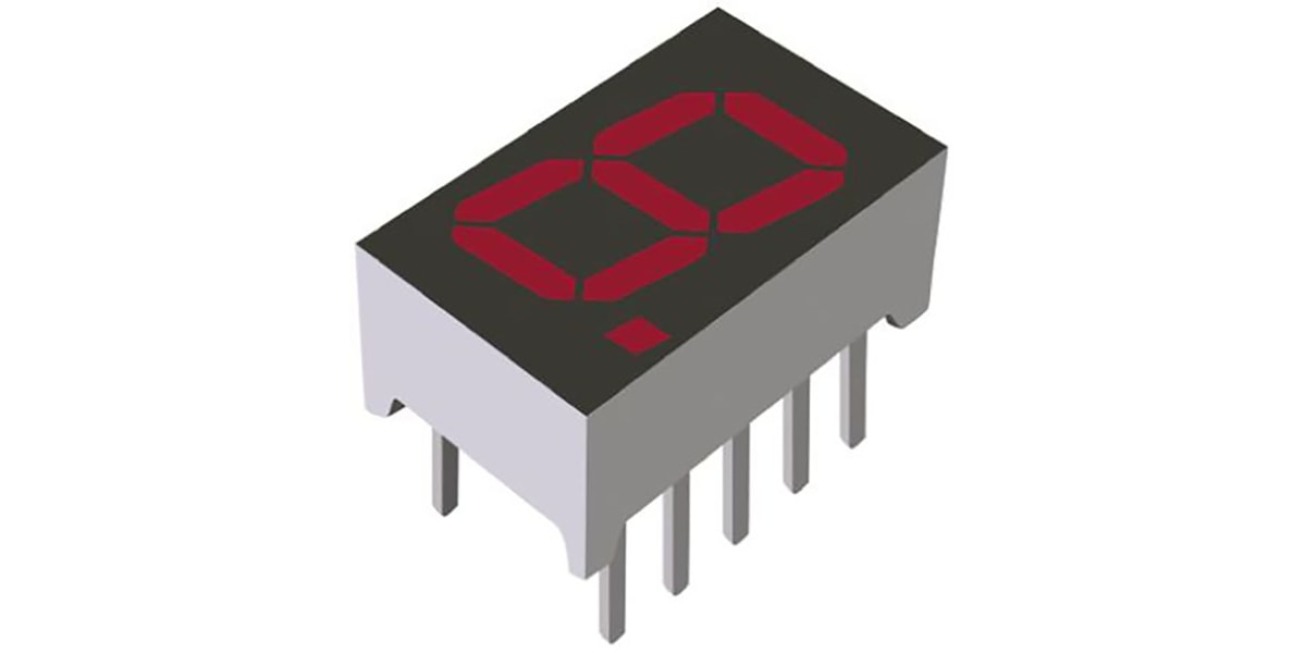 Product image for LED RED 7-SEGMENT DISPLAY,8MM,CA