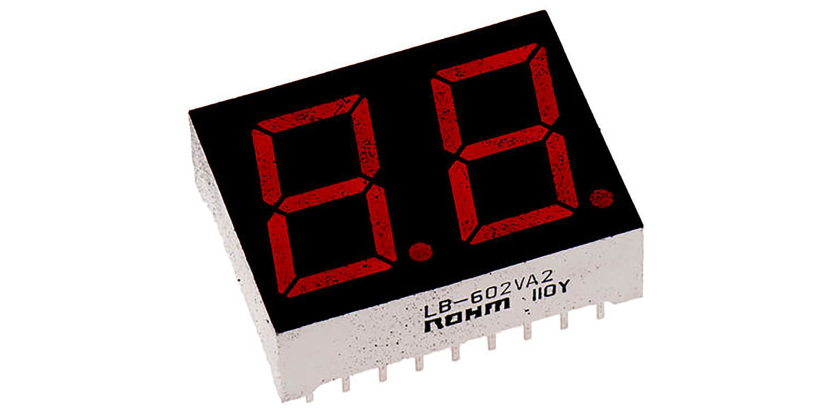 Product image for LED RED 7-SEGMENT DISPLAY,DUAL,14.3MM,CC