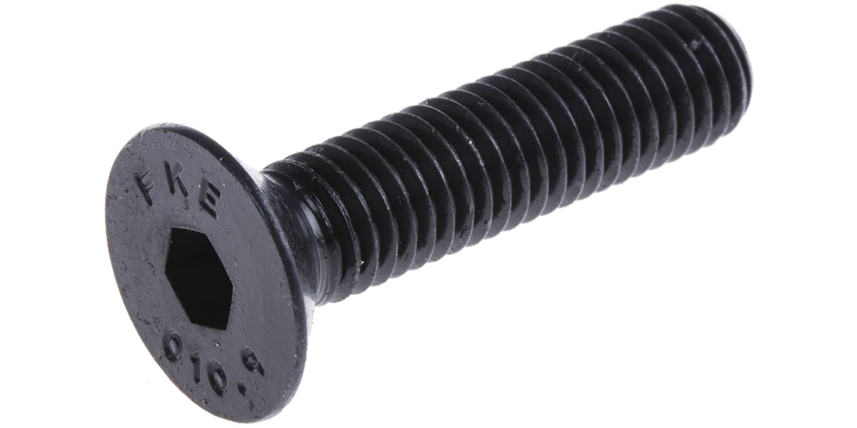 Product image for Blk steel hex skt csk head screw,M10x60