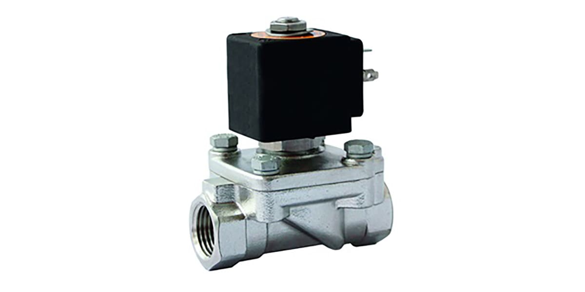 Product image for 3/8" 2-WAY SS SOLENOID VALVE (9WDC)