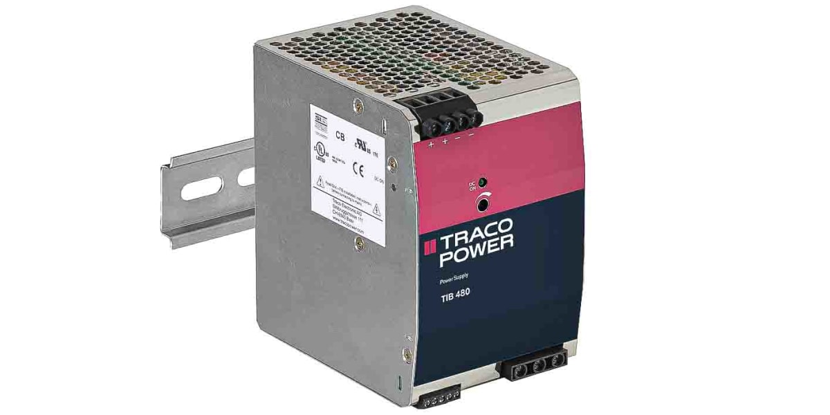 Product image for DIN-Rail PSU, 480 W, 24 Vdc, 20 A