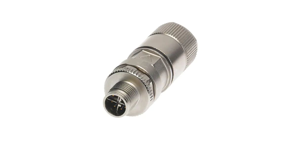 Product image for M12 CAT6A REWIRABLE SHIELDED PLUG