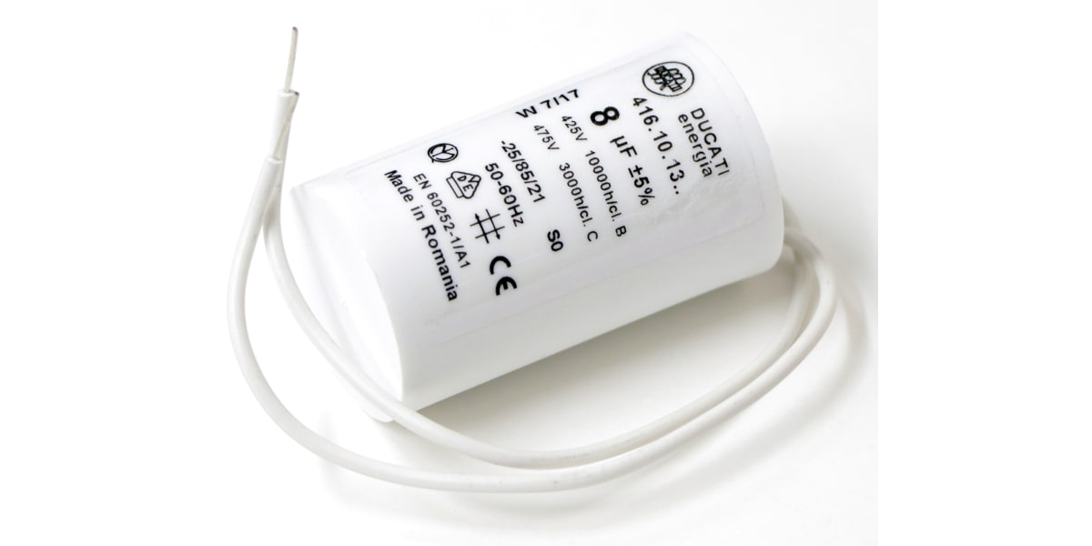 Product image for POLYPROP CAPACITOR 8UF 450VWIRES NO STUD