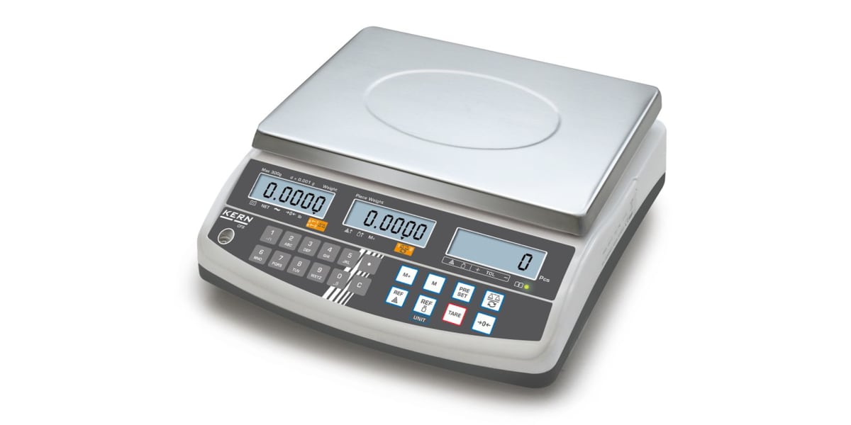 Product image for Kern Weighing Scale, 3kg Weight Capacity Type C - European Plug, Type G - British 3-pin