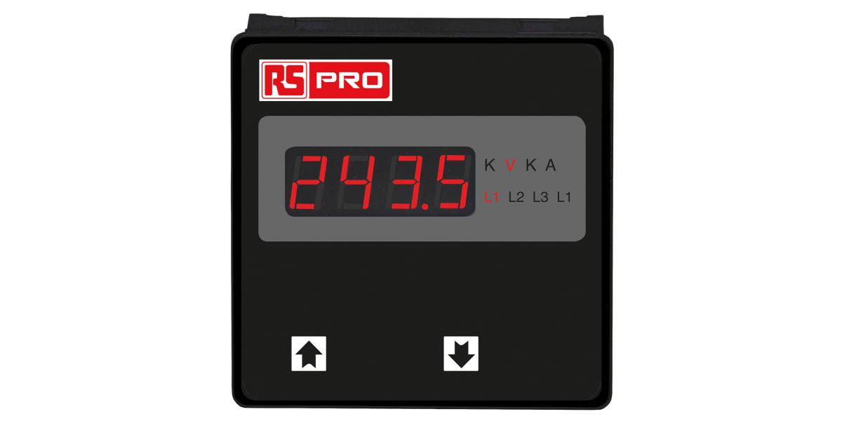 Product image for Dig Voltmeter, 96x96, 3Ph, 40-300V ac/dc