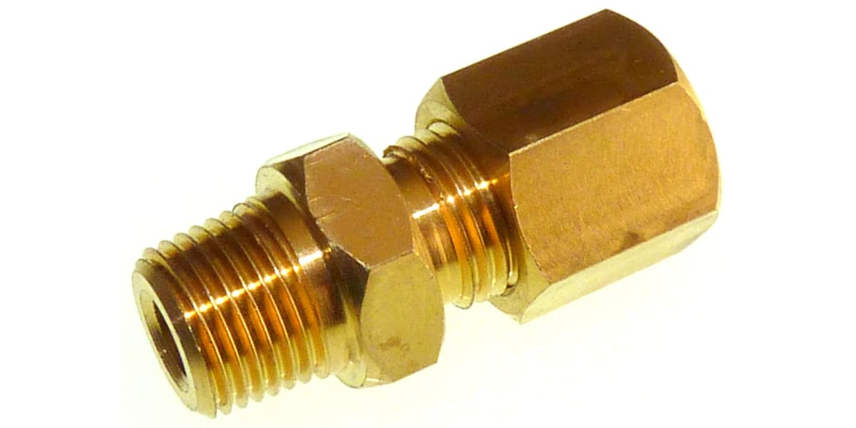 Product image for NPT Brass Compression Fitting 1/4"NPT